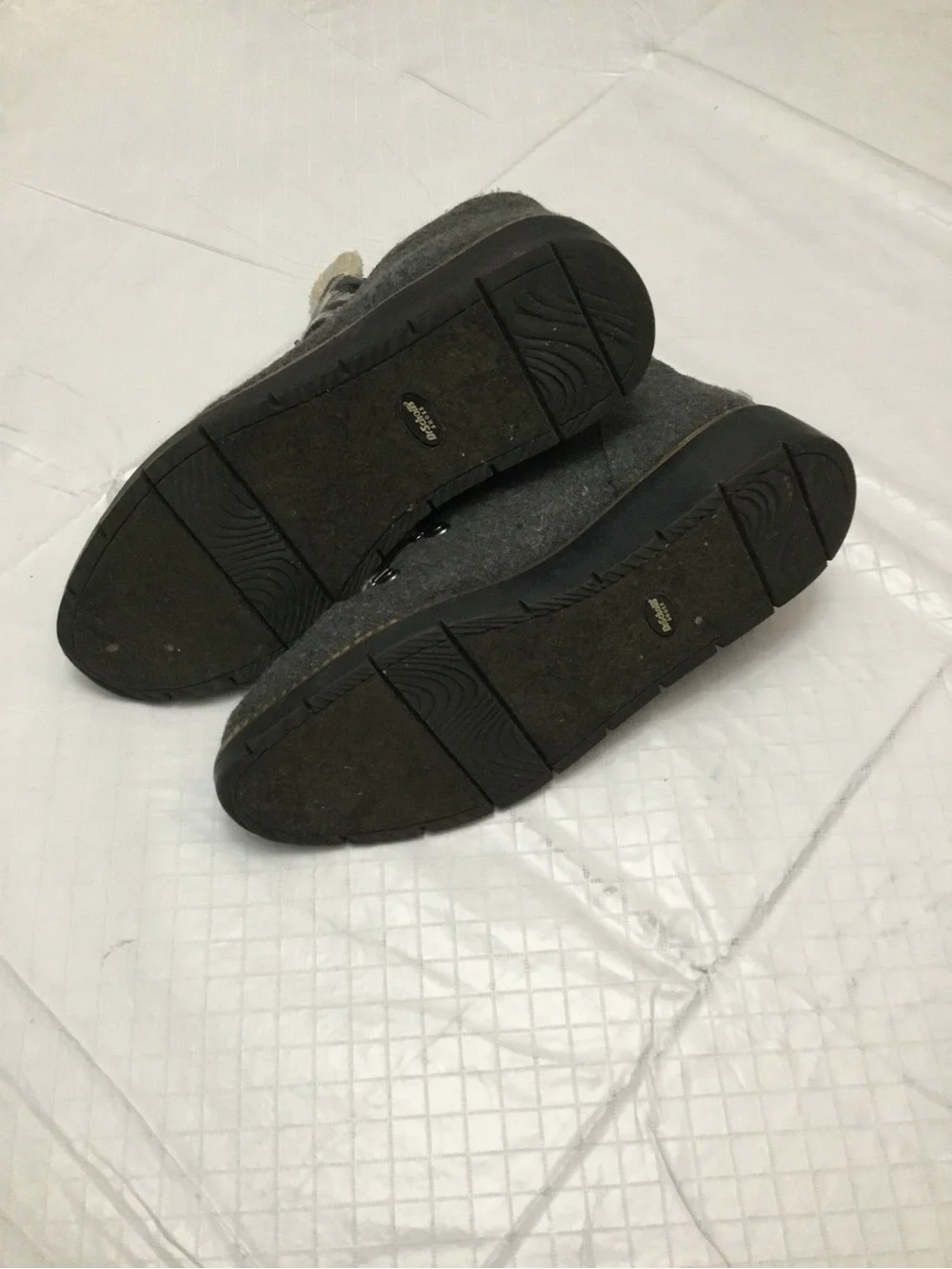 Women’s‎ Gray Wool Winter Boots with Sherpa Collar